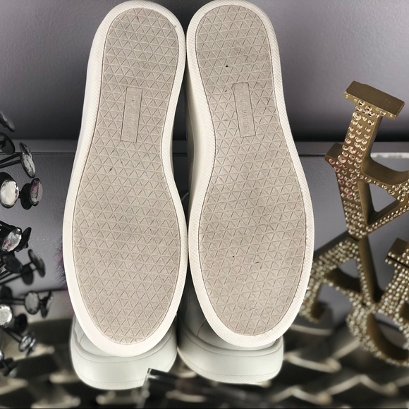 Steve Madden White Multicolor Fur Ball Sneakers - Picture 5 of 8